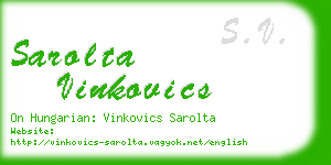 sarolta vinkovics business card